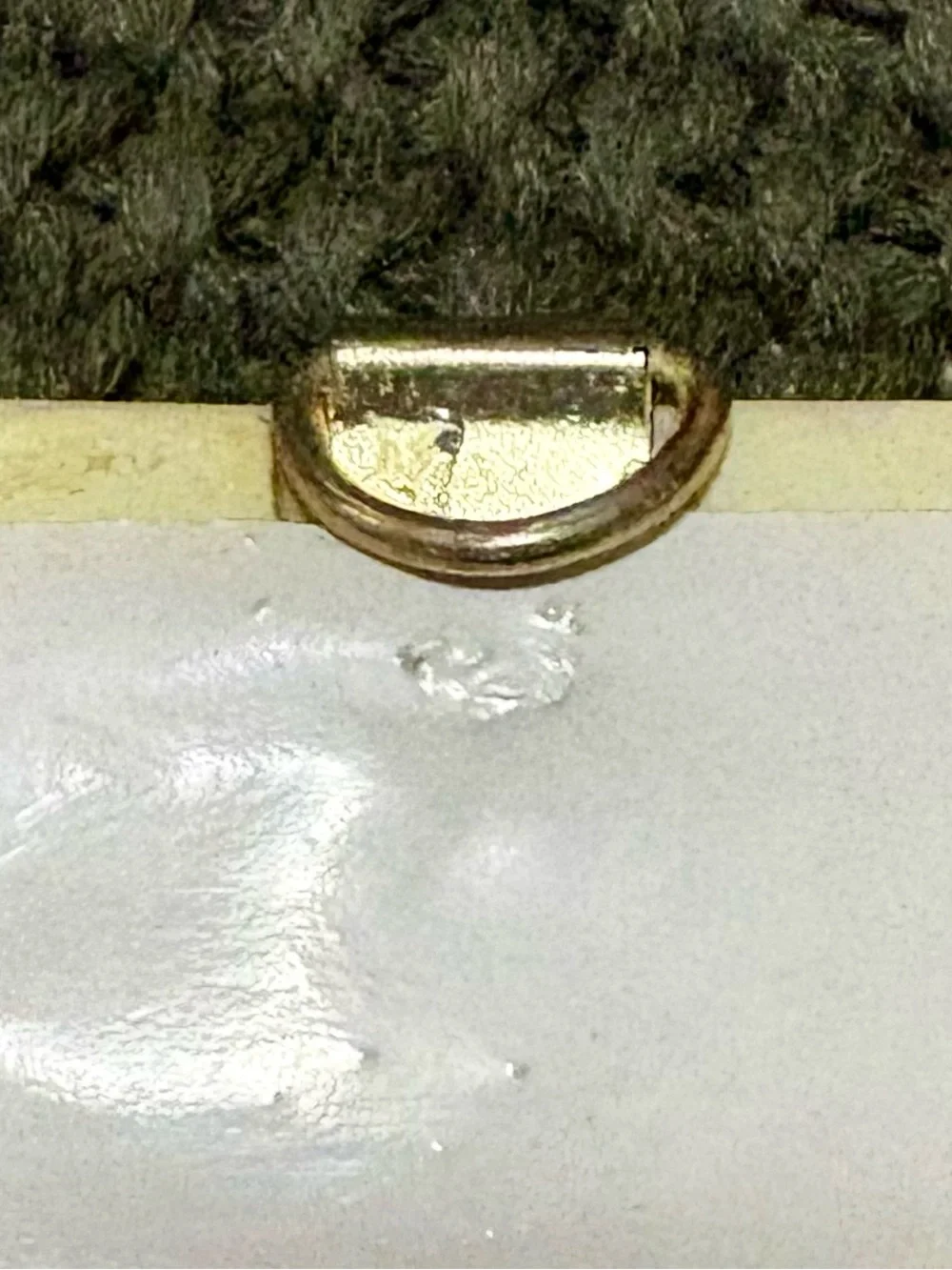 Vintage 90s Shabby Chic Floral Stone Wall Mirror